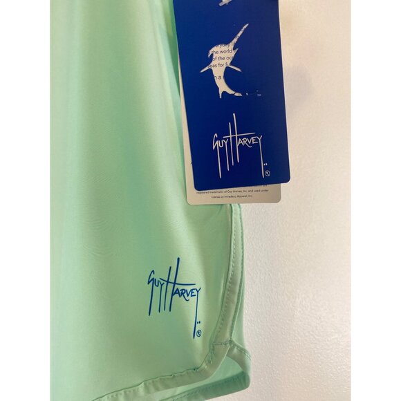 NWT Guy Harvey Women's Mint Green Performance Shorts Size L UPF 50+ - Picture 3 of 5